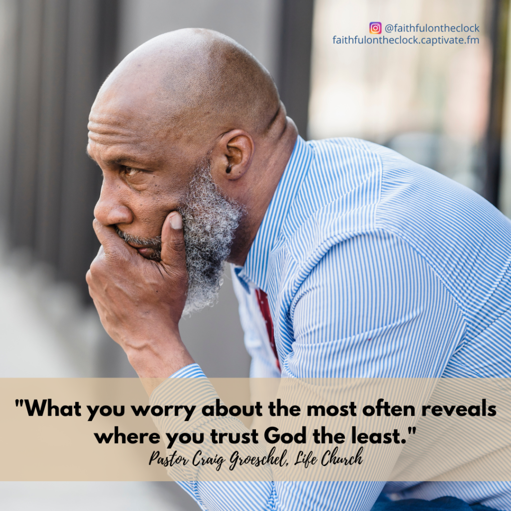 man sitting in worry