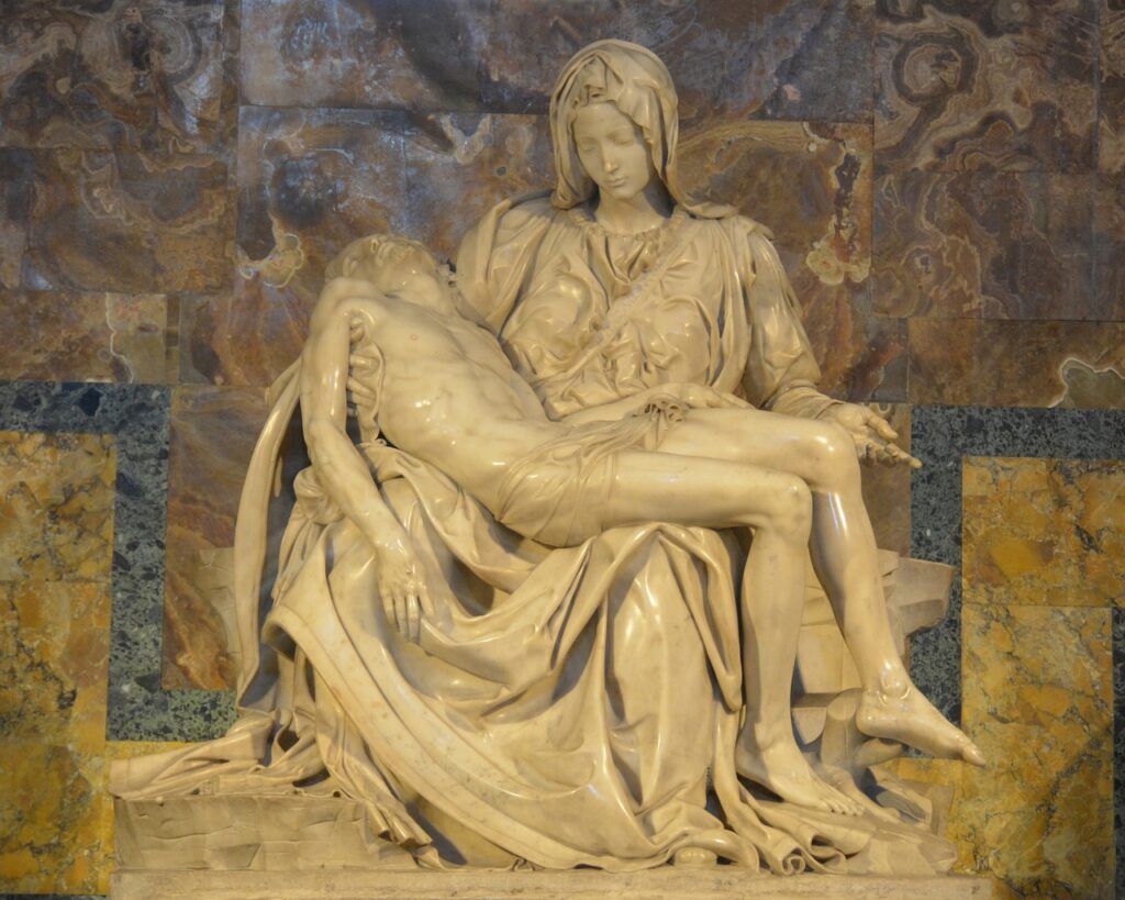 Michelangelo's Pieta, gifts of sculpting and painting